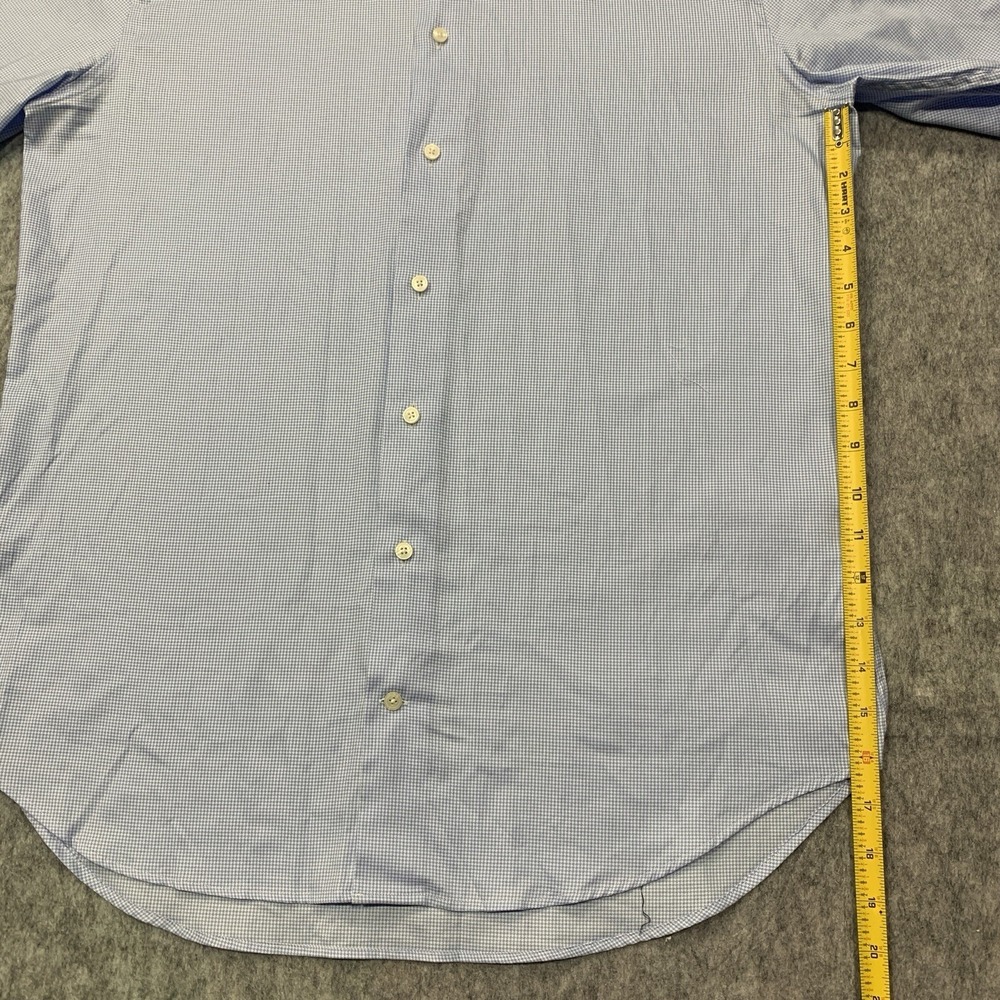 Suit Supply Cotton Two Ply Men's Blue Button Up Shirt - Size 42/16.5 - Picture 12 of 15